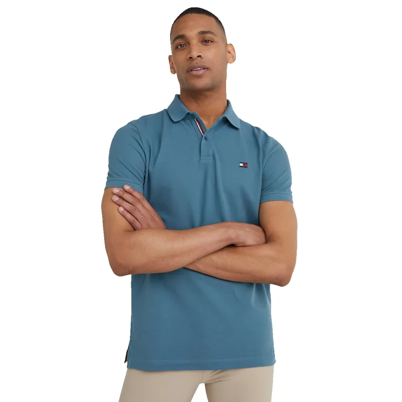 Tommy Hilfiger Men's Embroidery Logo Polo Shirt - Mercury Marine